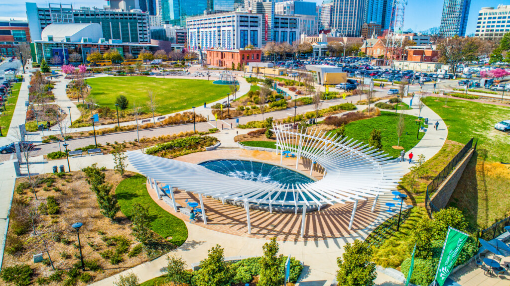 First Ward Park In Charlotte, North Carolina, Usa